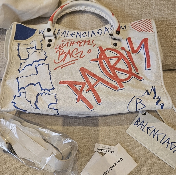 NWT Balenciaga City Graffiti Bag Sz Medium NWT - Picture 7 of 12